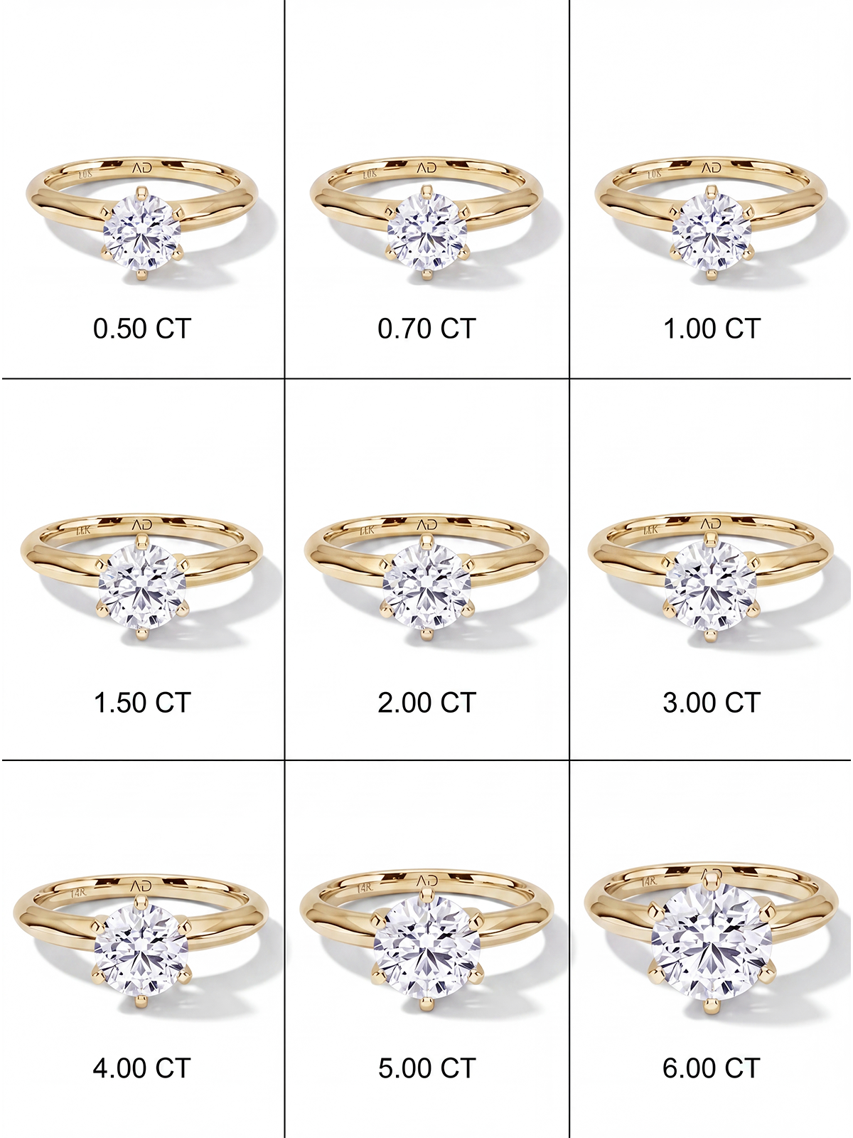 Luna 6 Tırnak Tektaş Yüzük