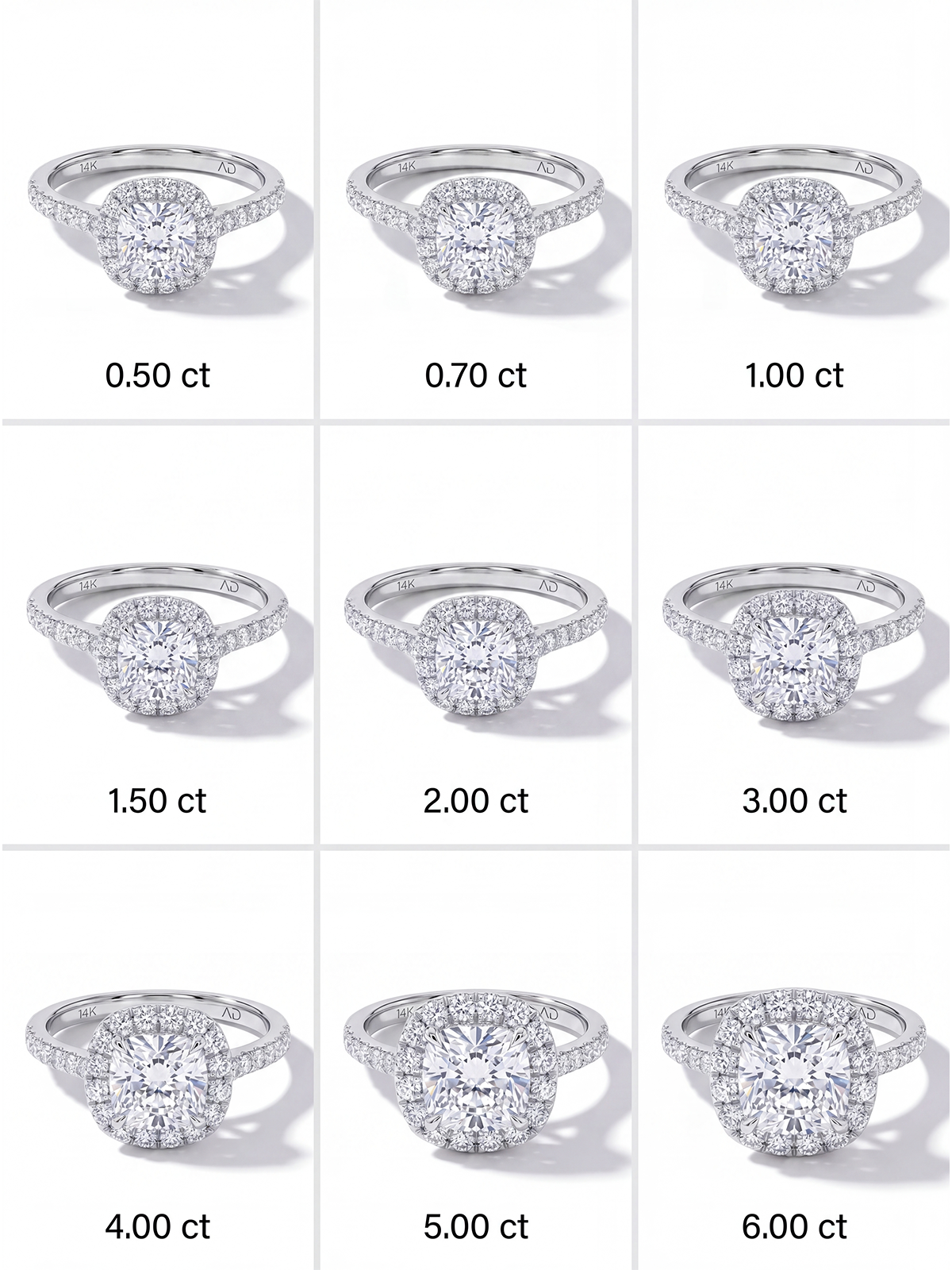 Cushion Kesim Kolu Taşlı Tektaş Yüzük