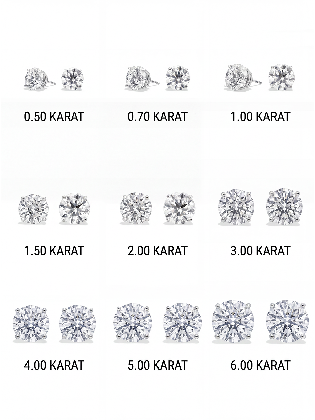 4 Tırnak Tektaş Küpe