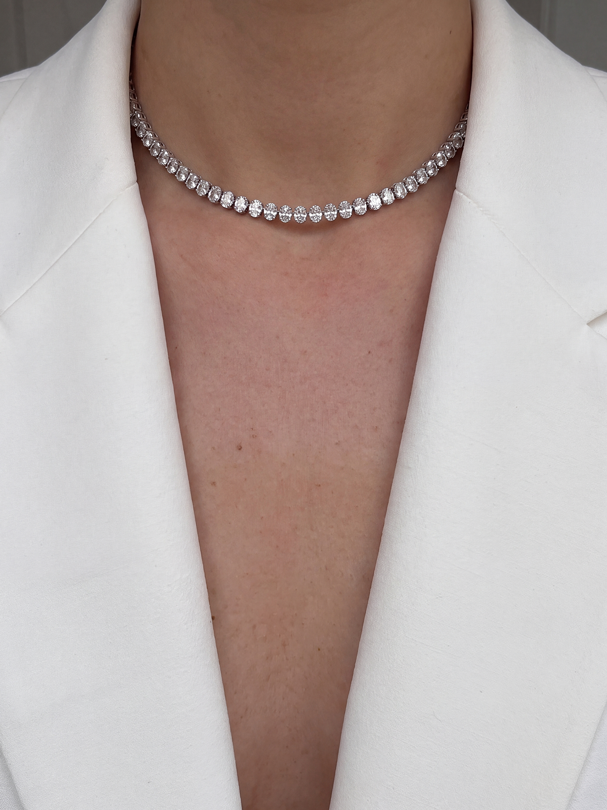 5MM | Choker Oval Kesim Su Yolu Kolye