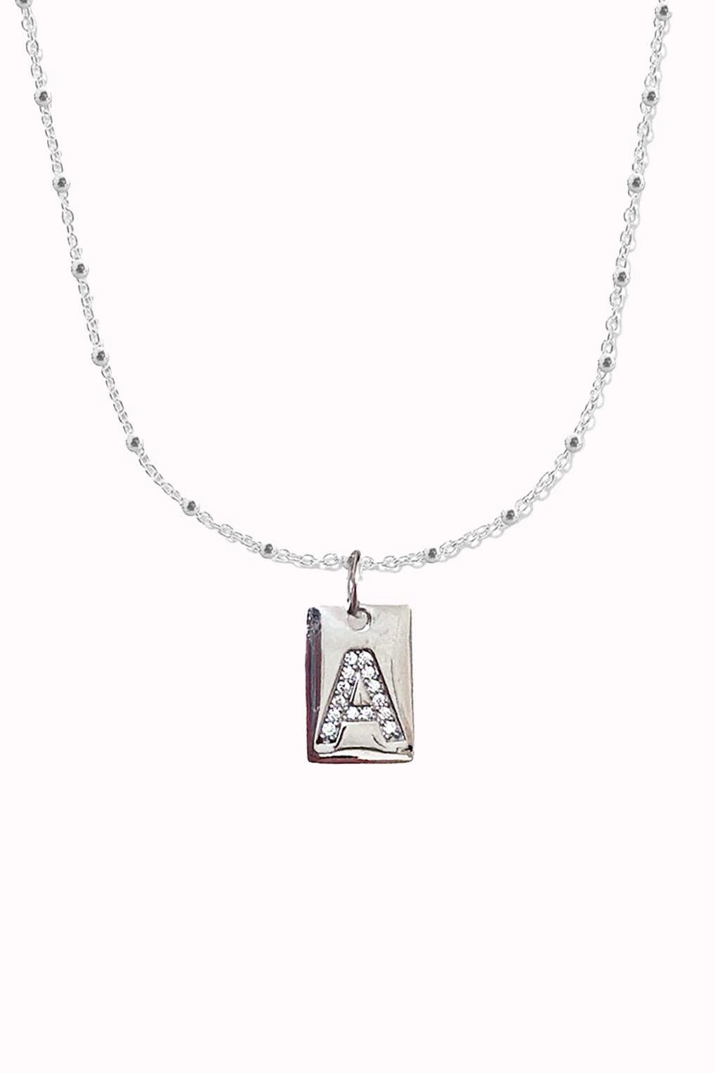 Letter Big Ball Chain Necklace