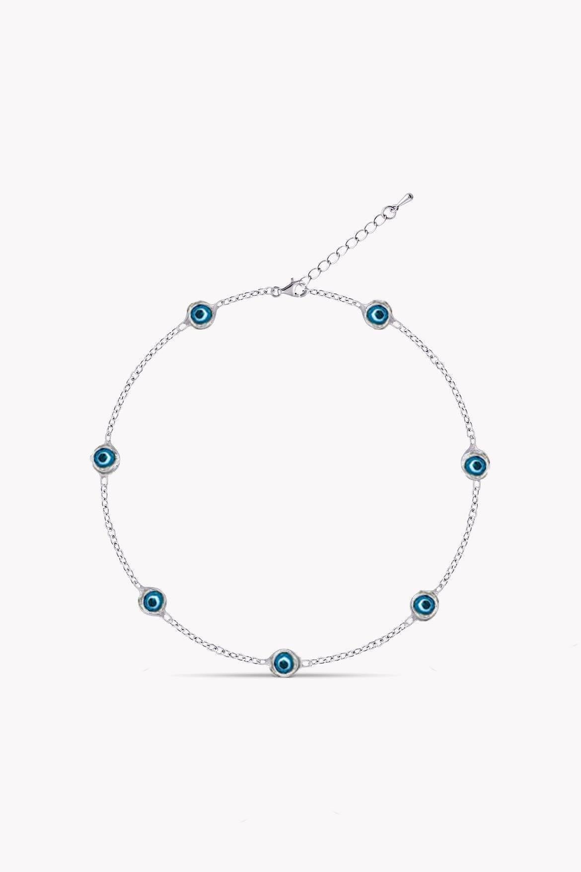 Mini Evil Eye Bead Chain Bracelet
