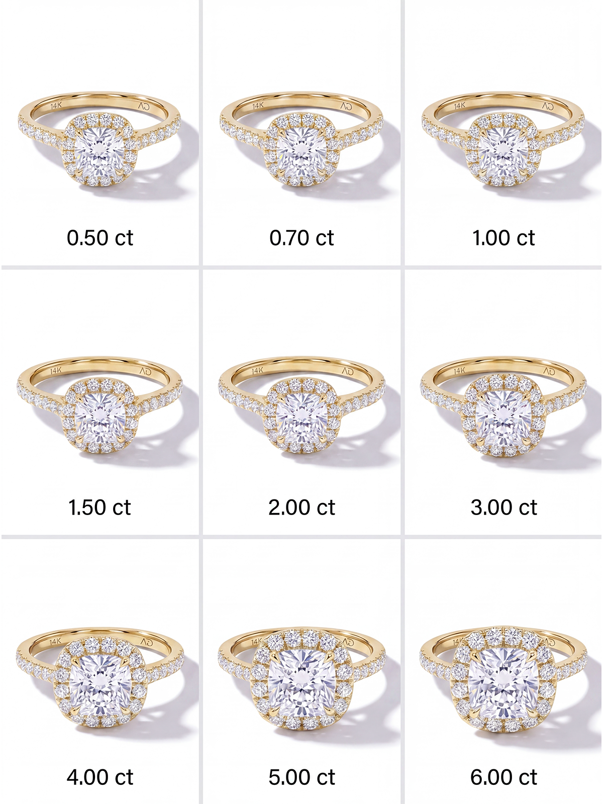 Cushion Kesim Kolu Taşlı Tektaş Yüzük