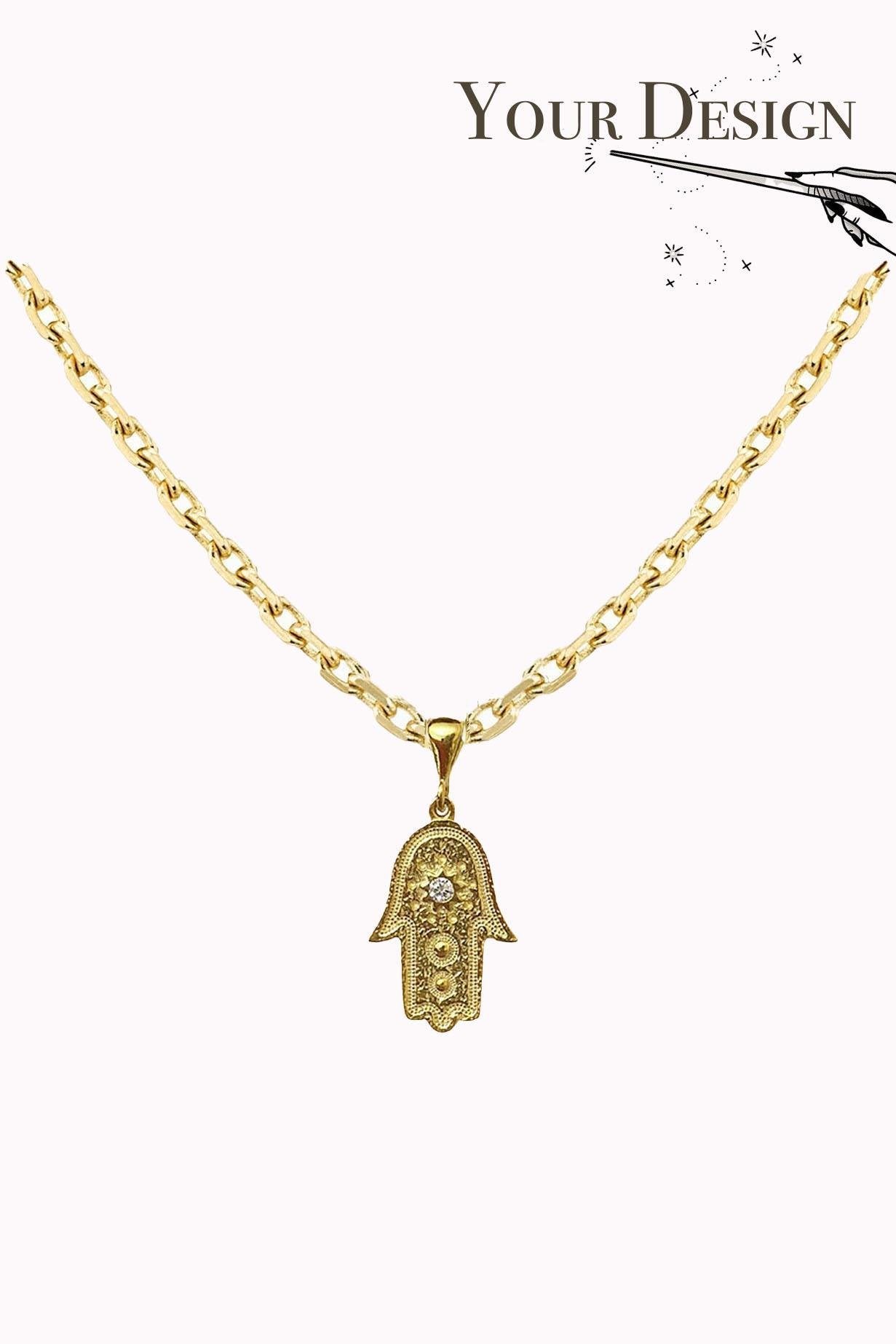 Hamsa Chain Necklace