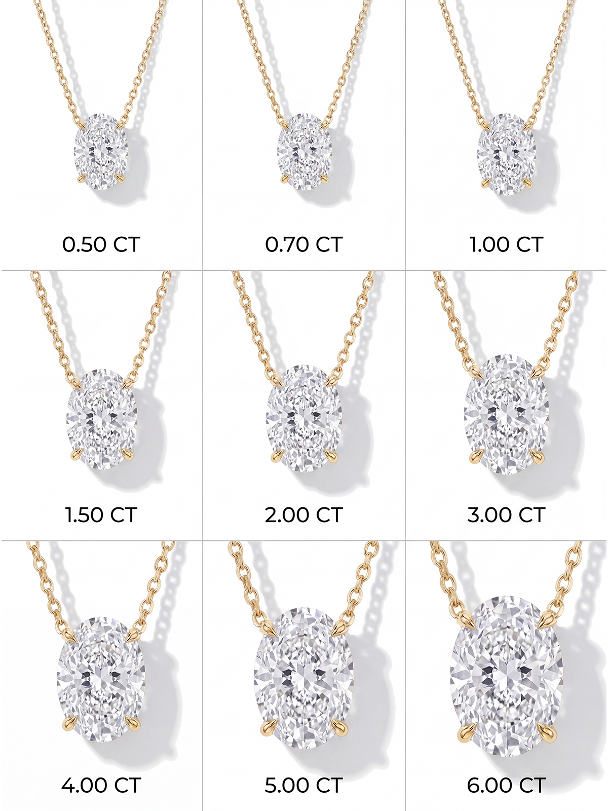 Oval Kesim Tektaş Kolye