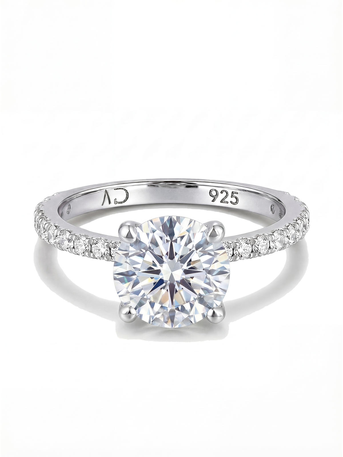 2.0CT | 4 Tırnak Kolu Taşlı Tektaş Yüzük