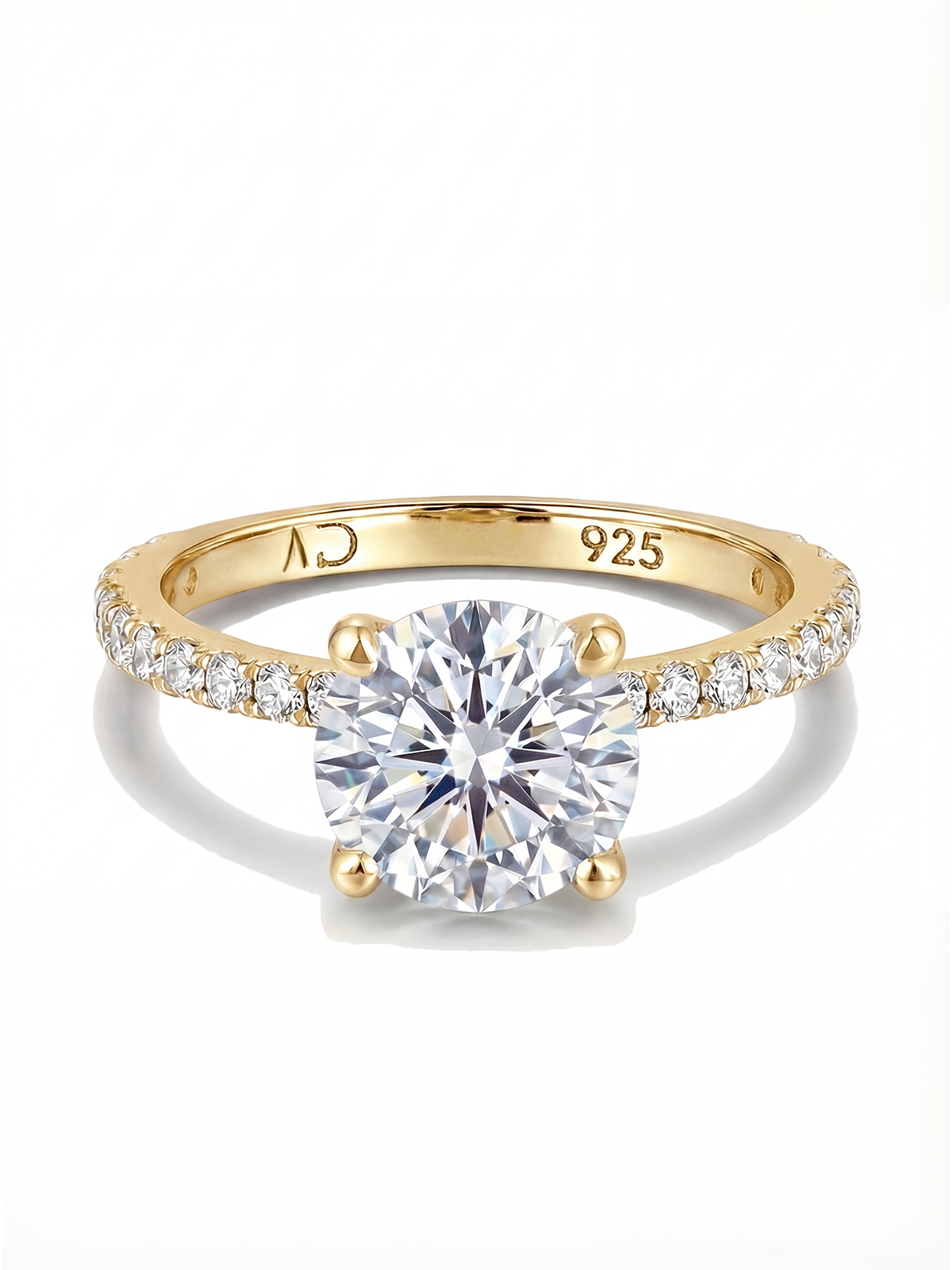 2.0CT | 4 Tırnak Kolu Taşlı Tektaş Yüzük