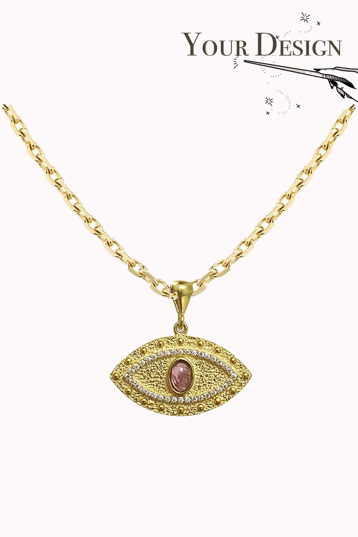 Big Eye Mini Ball Chain Necklace