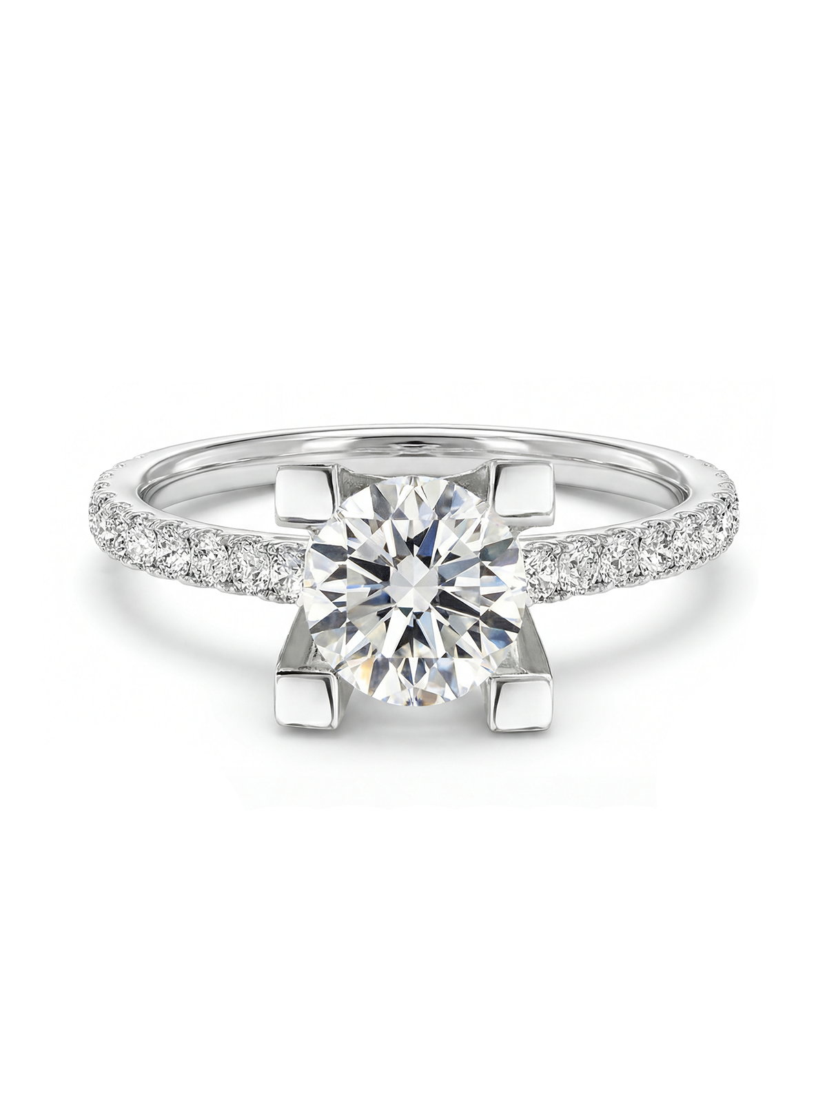 9MM 2.75CT Stony Solitaire Ring