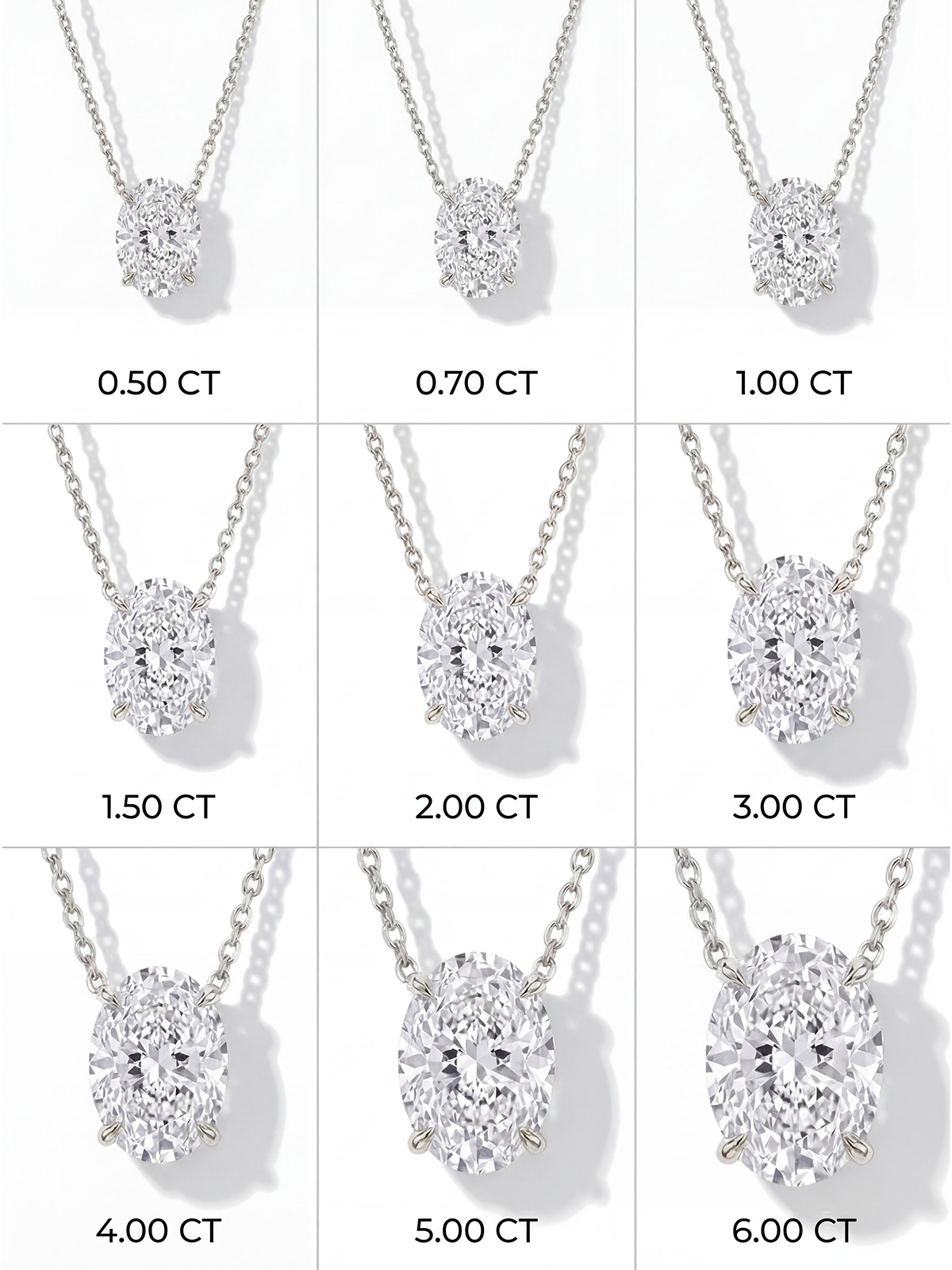 Oval Kesim Tektaş Kolye