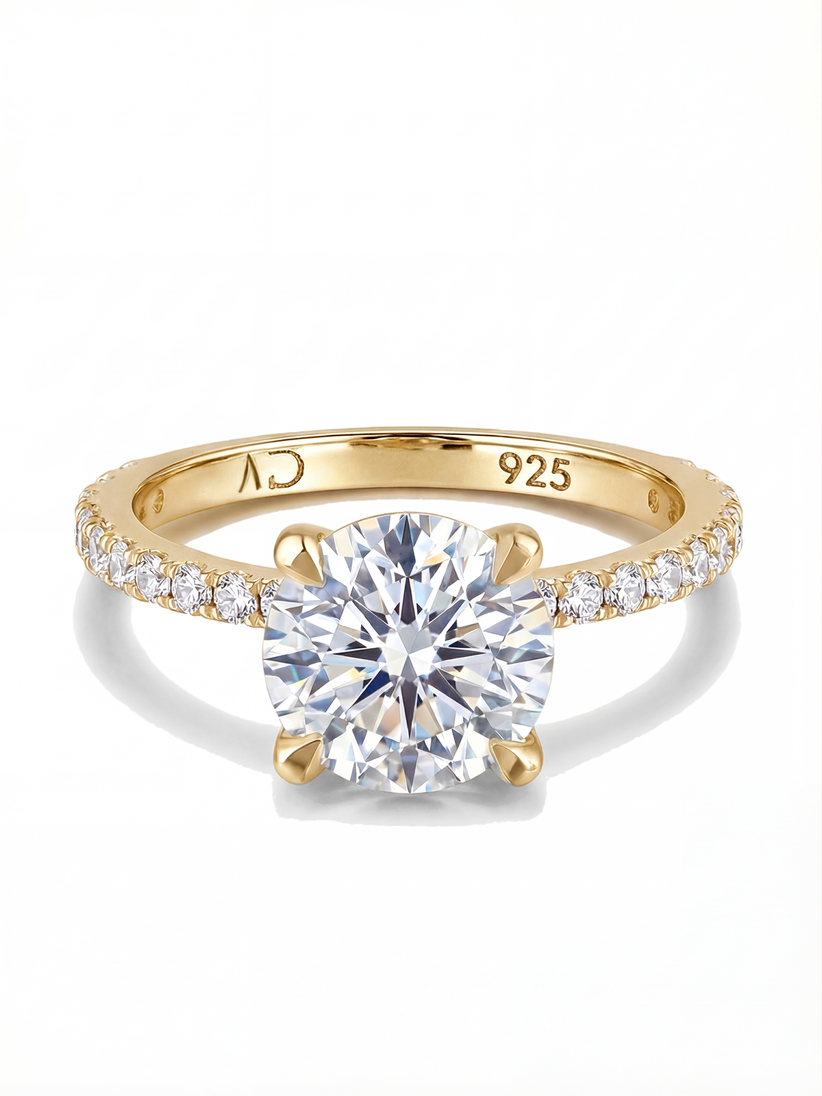 3.0CT | 4 Tırnak Kolu Taşlı Tektaş Yüzük