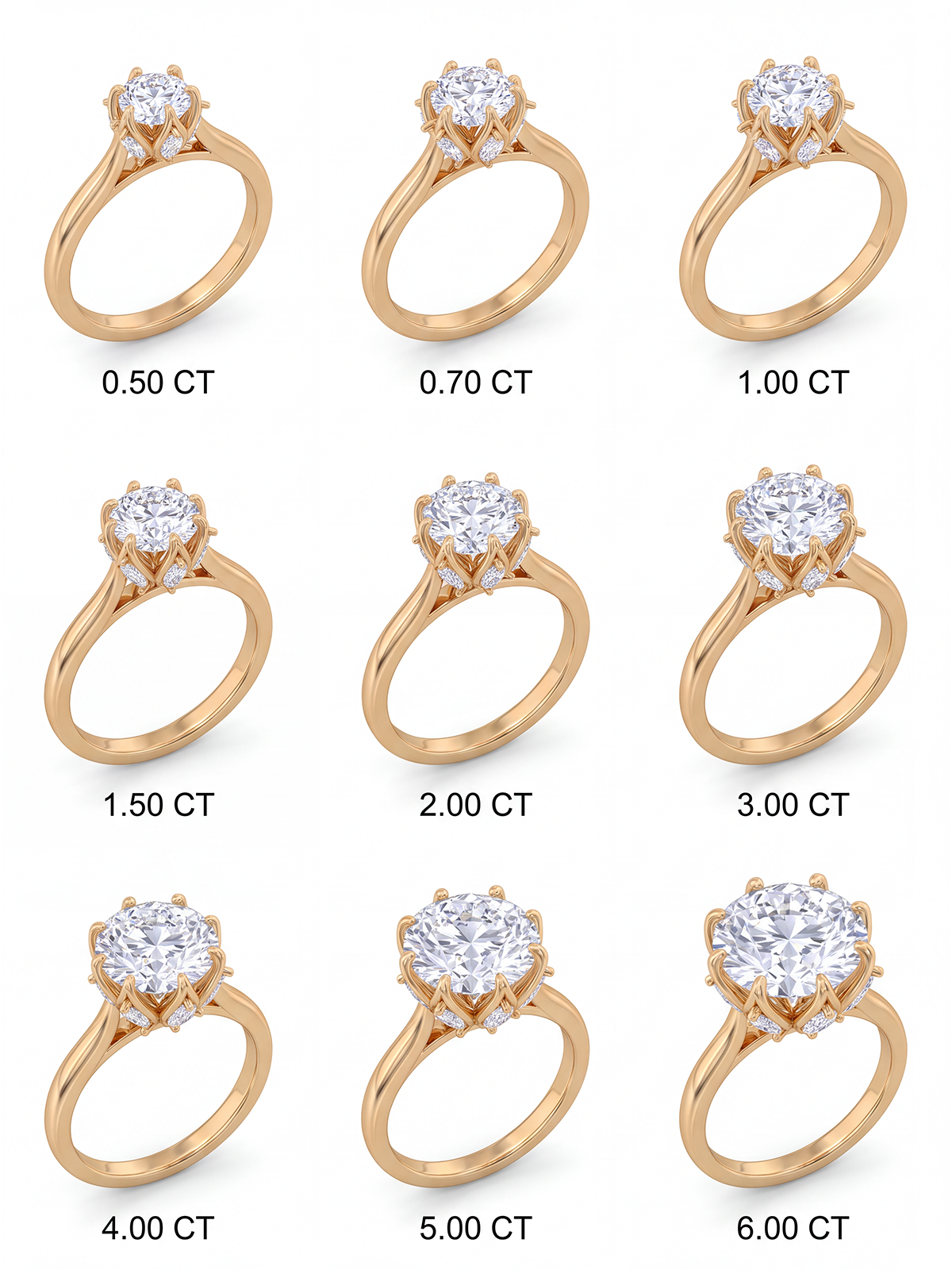 Celeste Tulip Crown Tektaş Yüzük