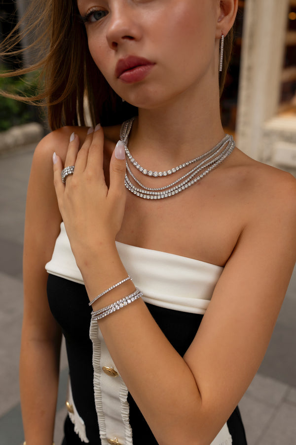 Graduated Tennis Necklace