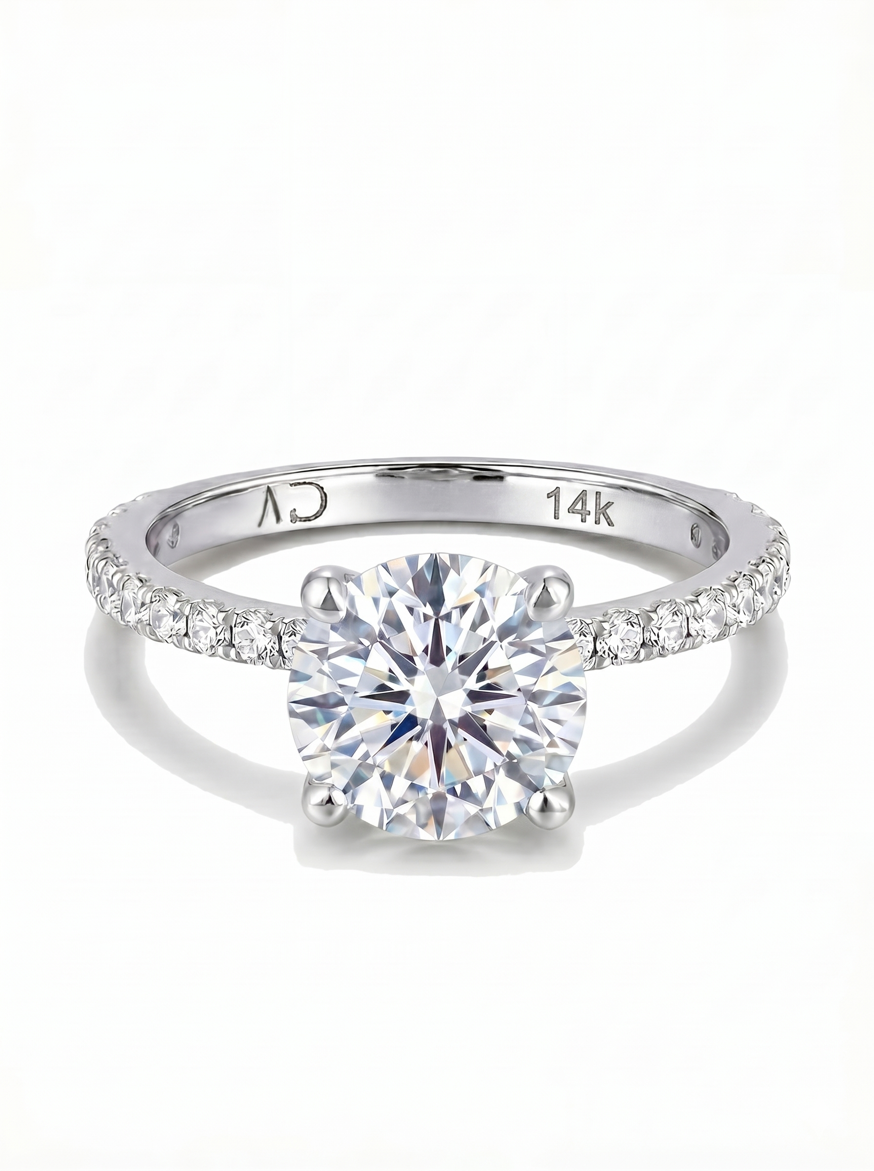 2.0CT | 4 Tırnak Kolu Taşlı Tektaş Yüzük