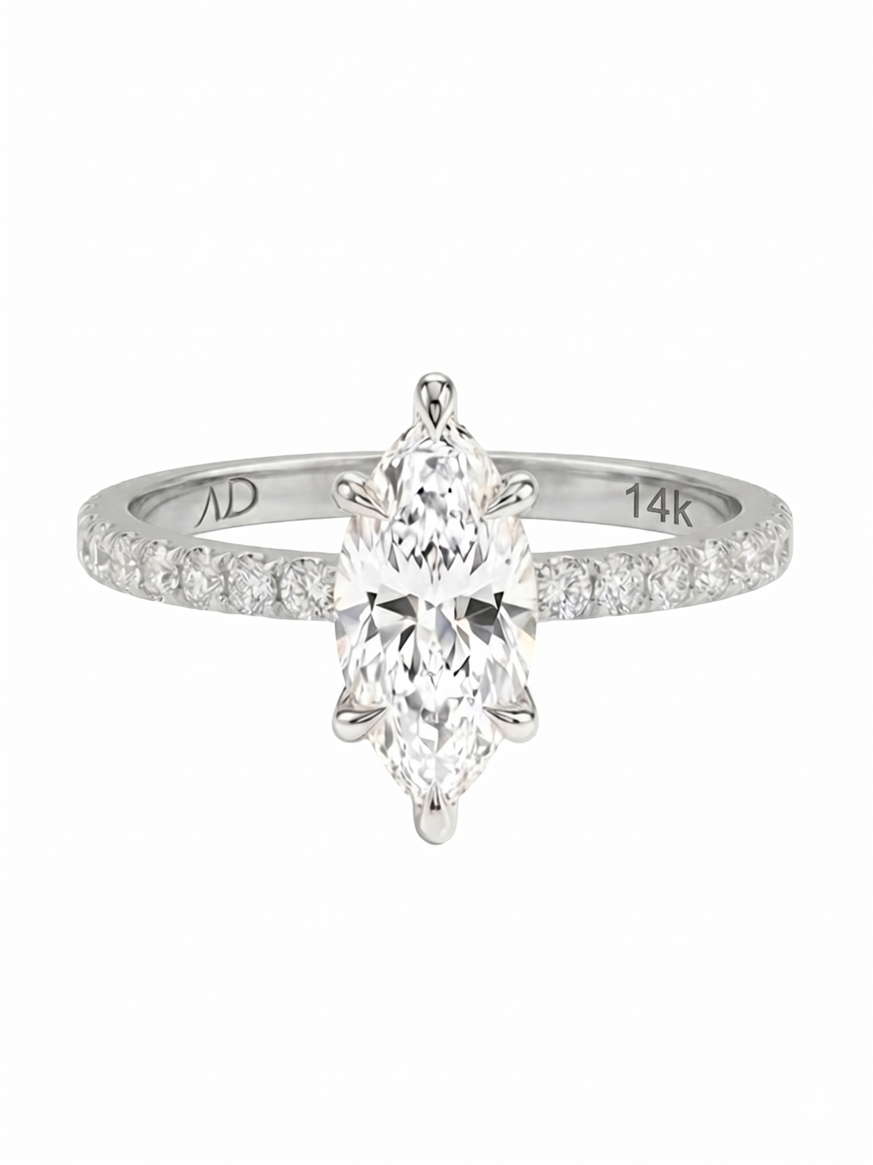 1.4CT | Markiz Kesim Kolu Taşlı Yüzük