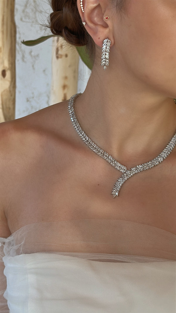 Iolara Kolye - Küpe - Bileklik - Yüzük Set