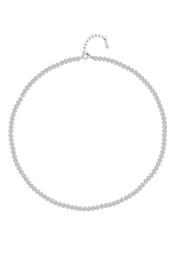 3MM | Choker Princess Cut Tennis Necklace
