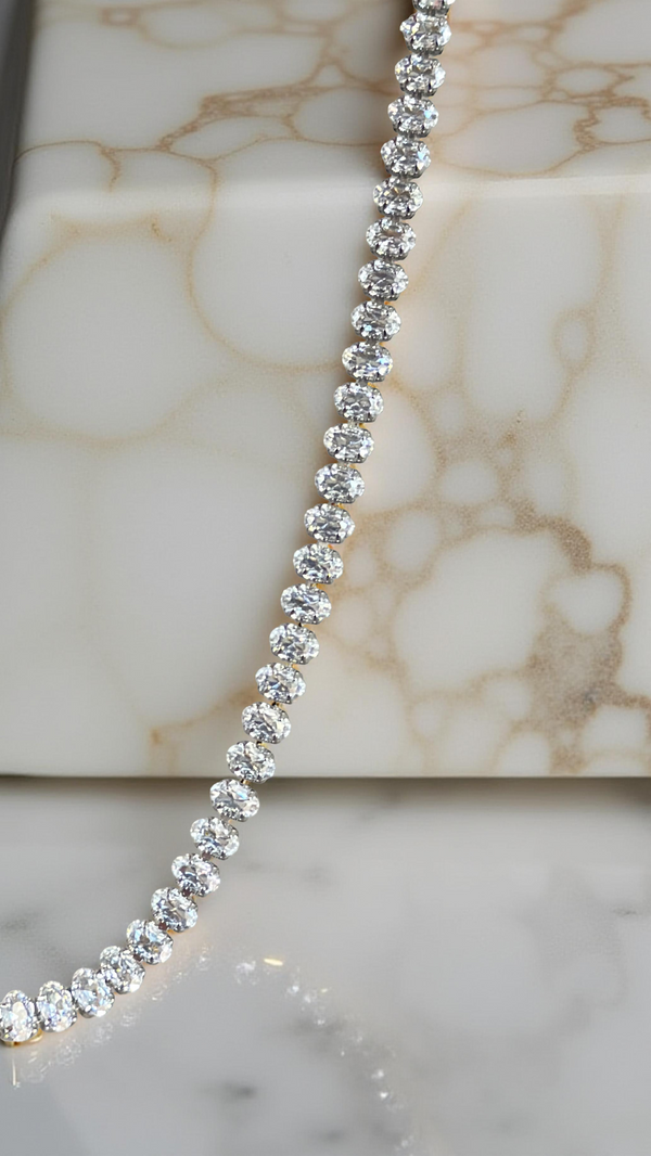 5MM | Choker Oval Cut Su Yolu Kolye