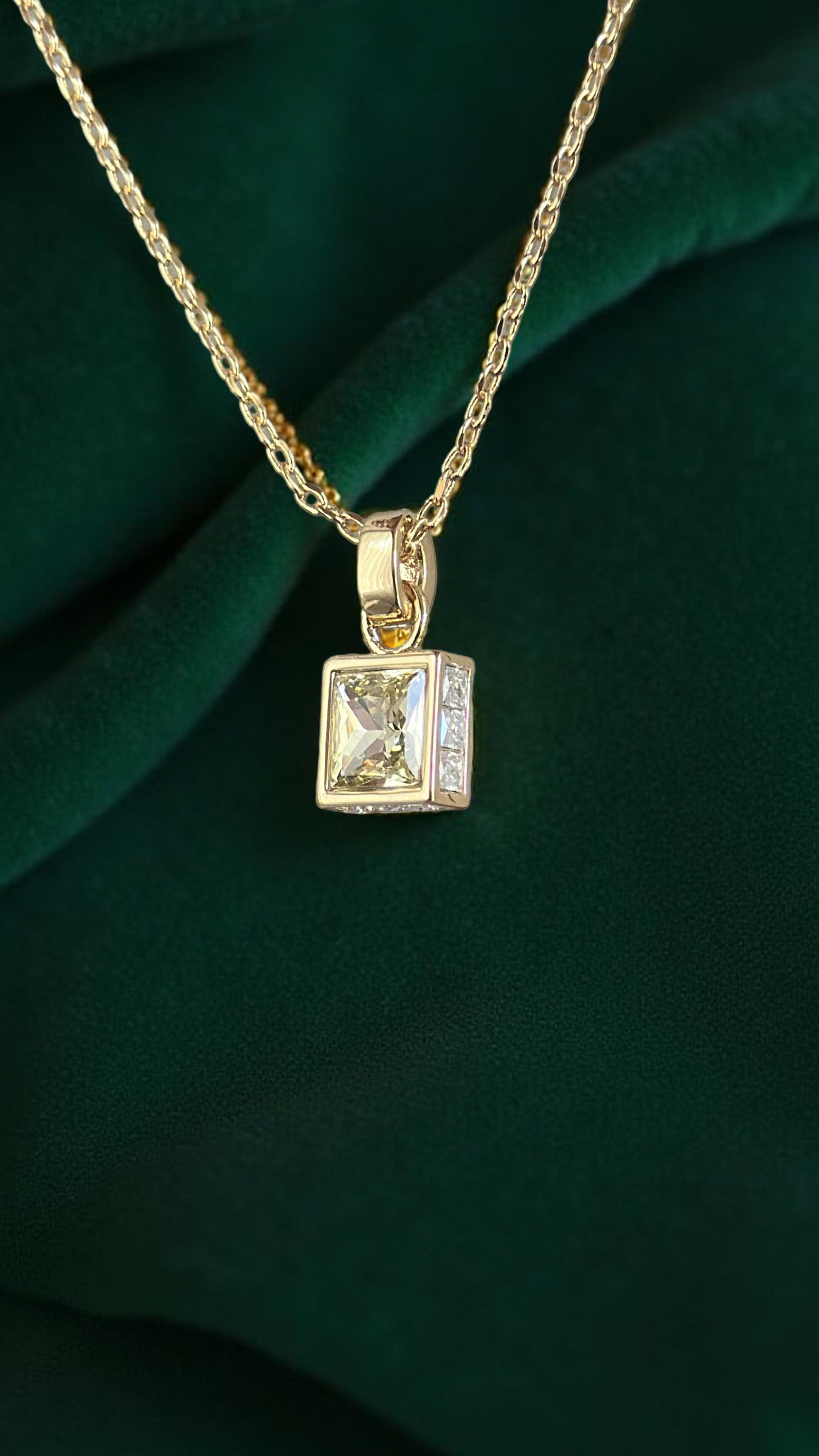 Aveline Butter Yellow Stone Kolye