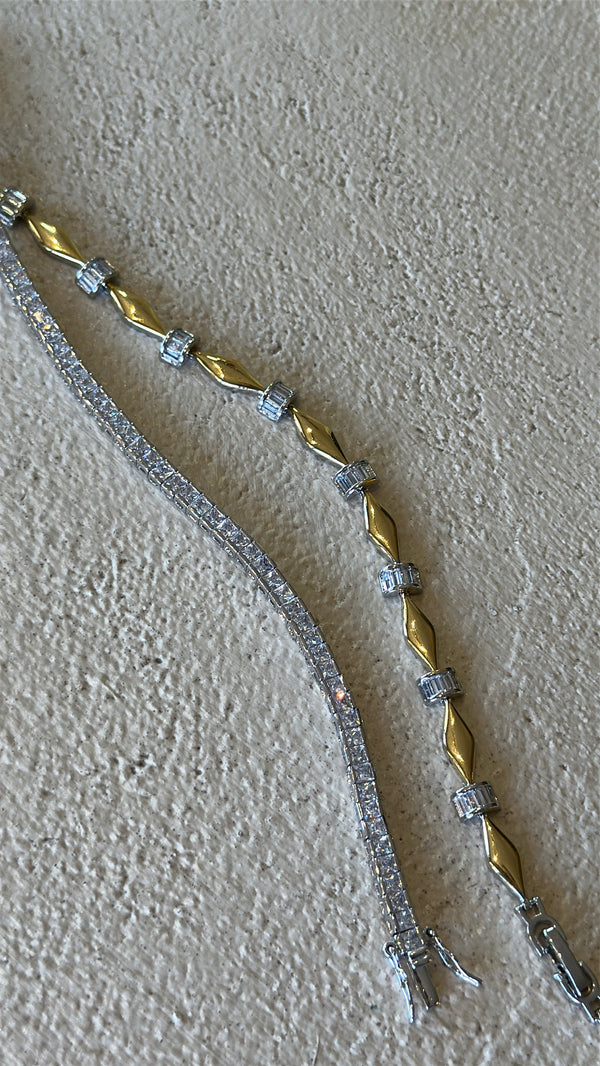 4MM | Princess Cut Döküm Su Yolu Bileklik