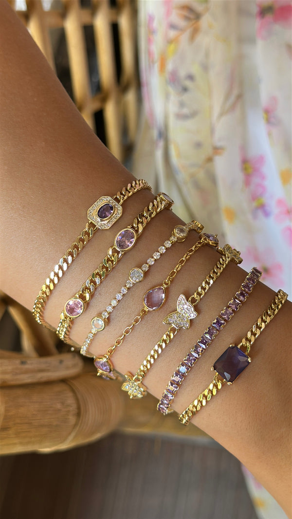 3MM | Purple Princess Cut  Bileklik