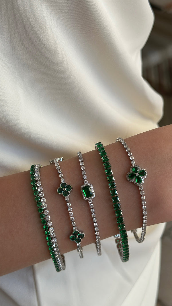 3MM | Green Princess Cut Bileklik