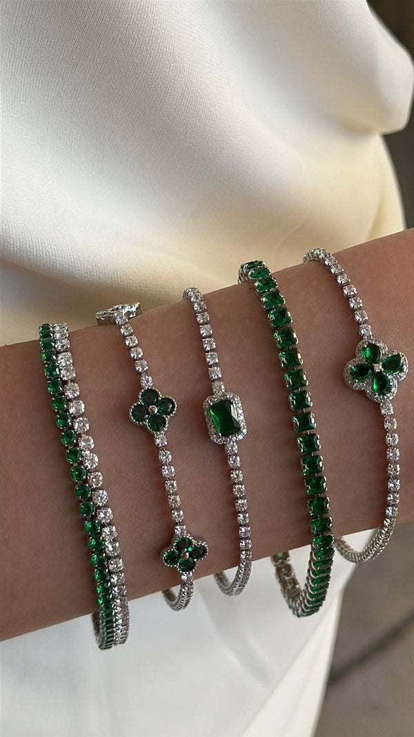 3MM | Green Princess Cut Bileklik
