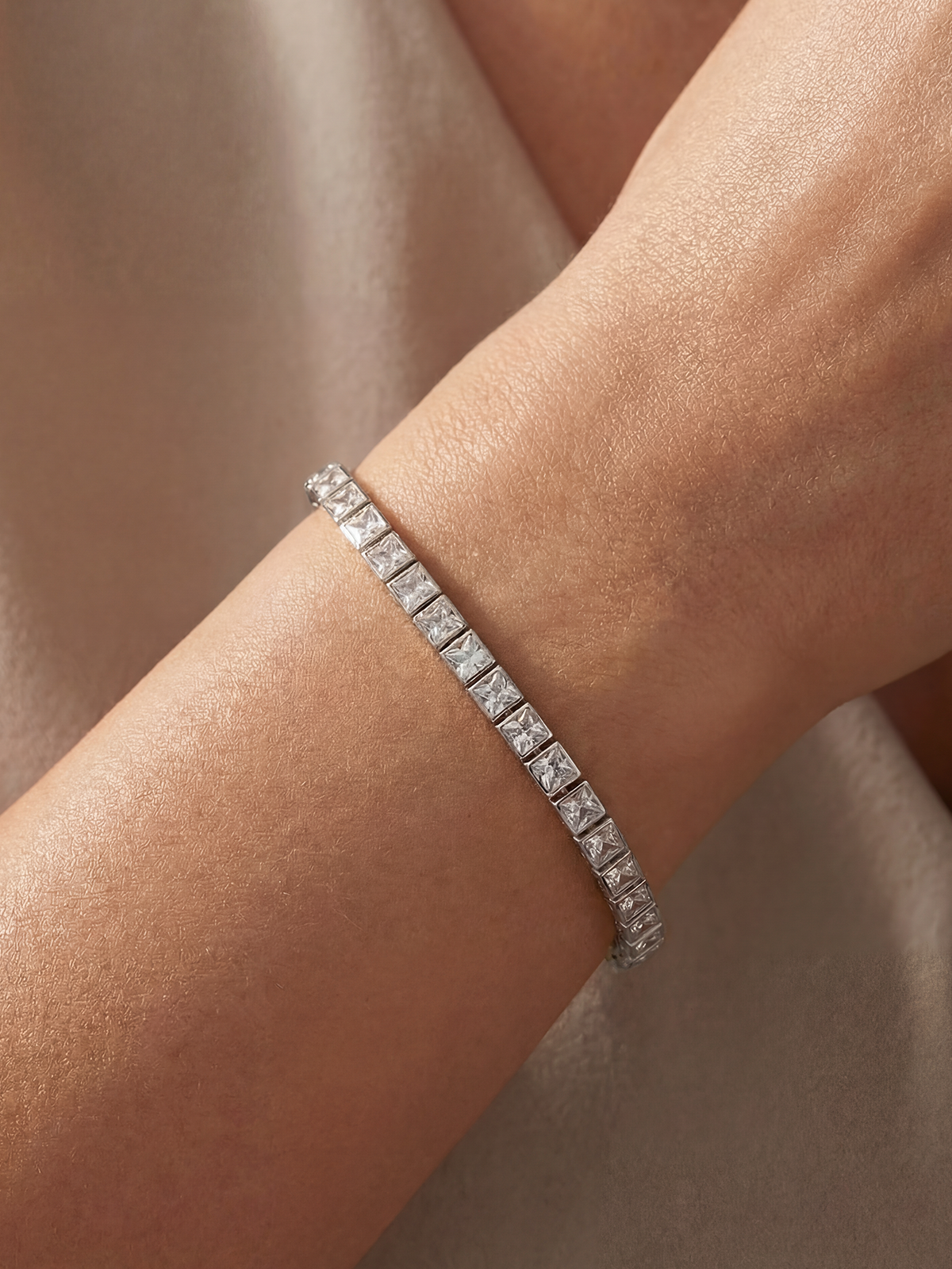 3MM | Princess Cut Tennis Bracelet