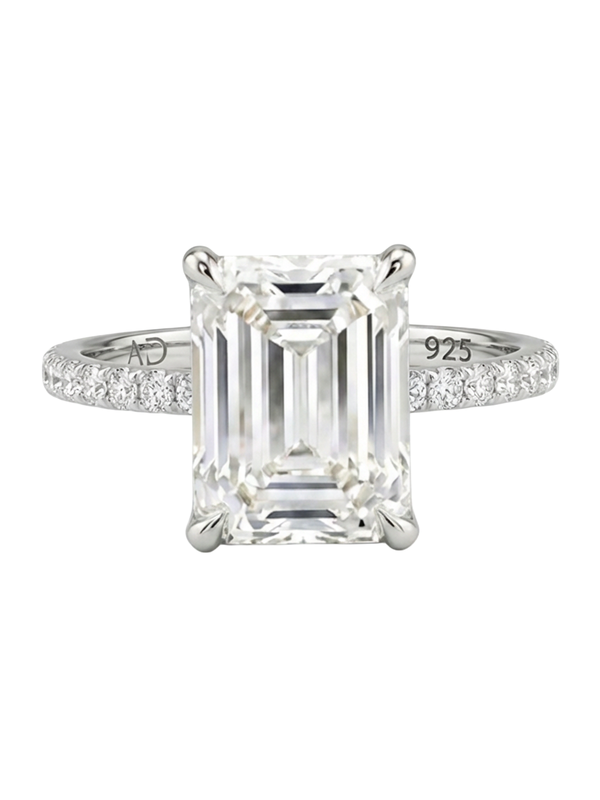 3.7CT | Emerald Cut Eternity Yüzük