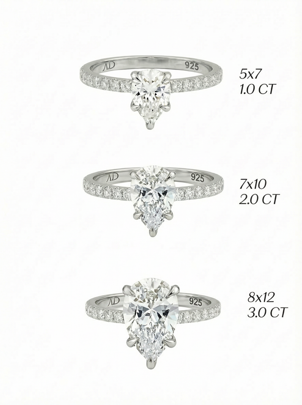 3.0CT | Pear Cut Eternity Yüzük