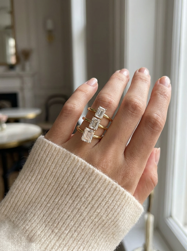 1.6CT | Emerald Cut Yüzük