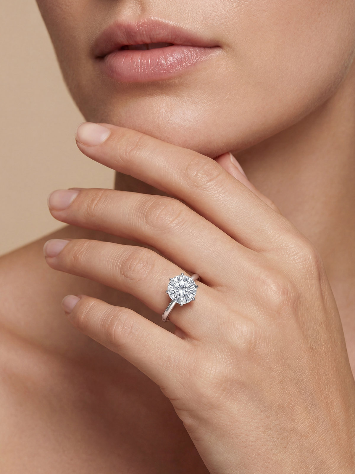 3.0CT | 6 Tırnak Tektaş Yüzük