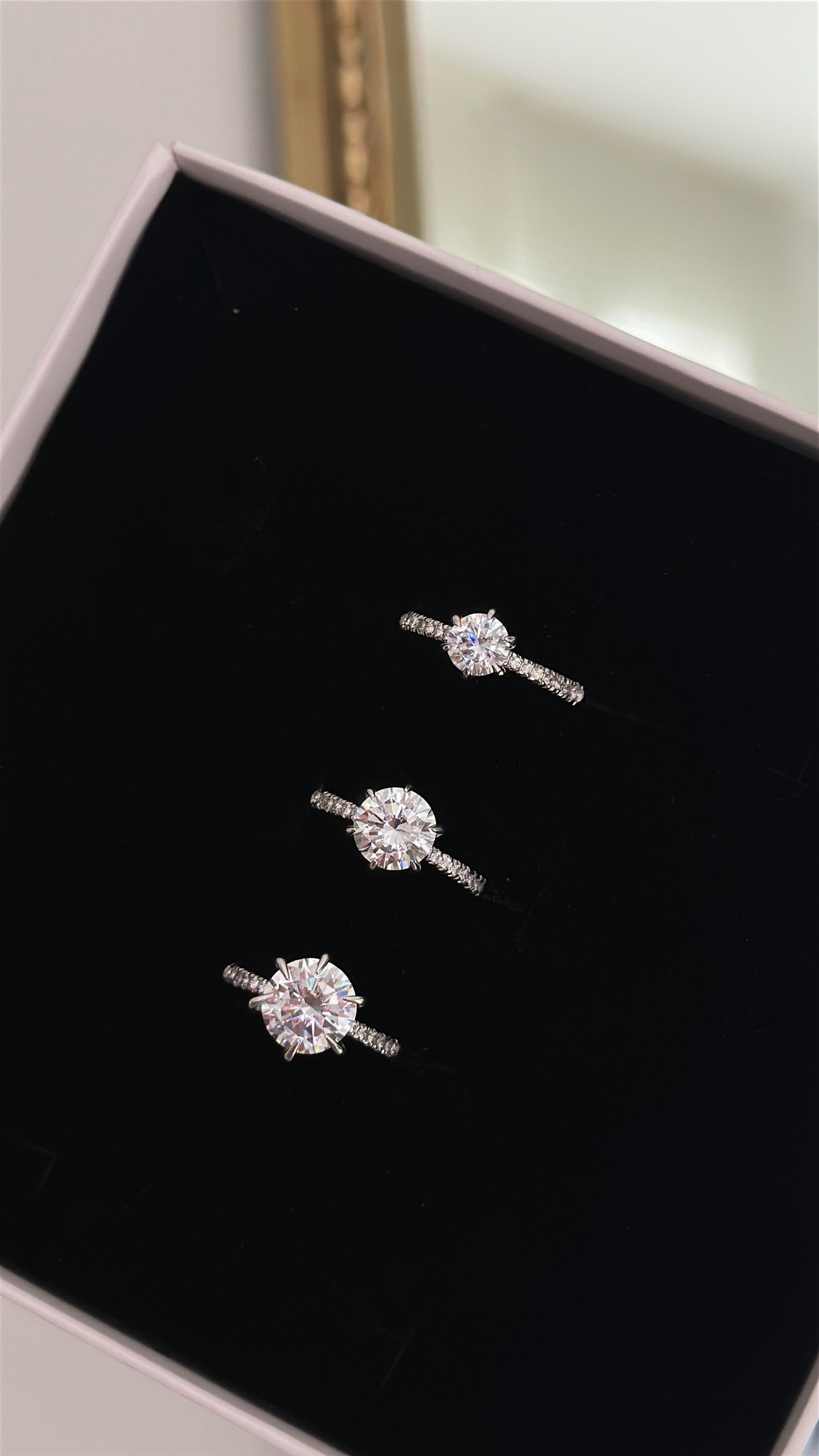 9MM 2.75CT Stony Hexagon Solitaire Ring