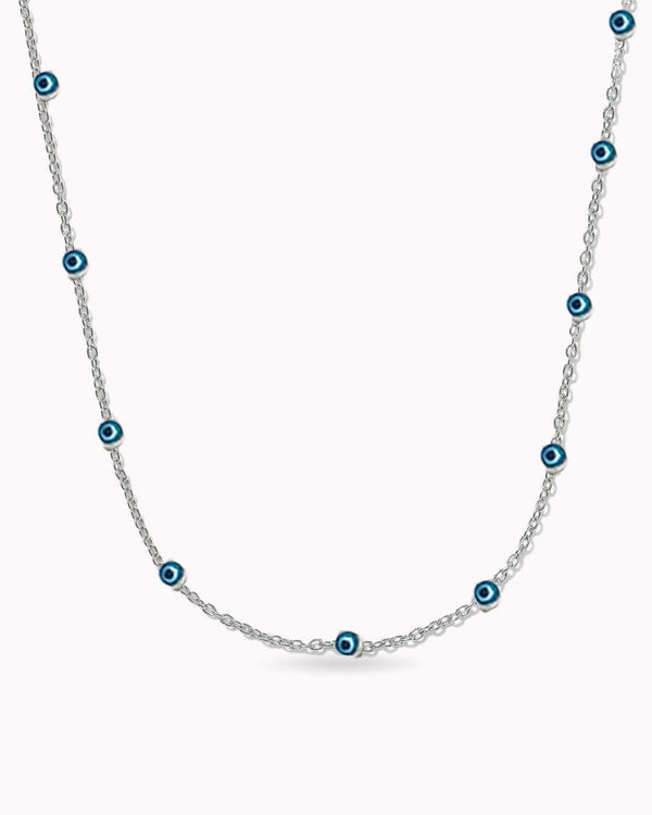 Mini Evil Eye Bead Chain Kolye  Atelier Duygu.