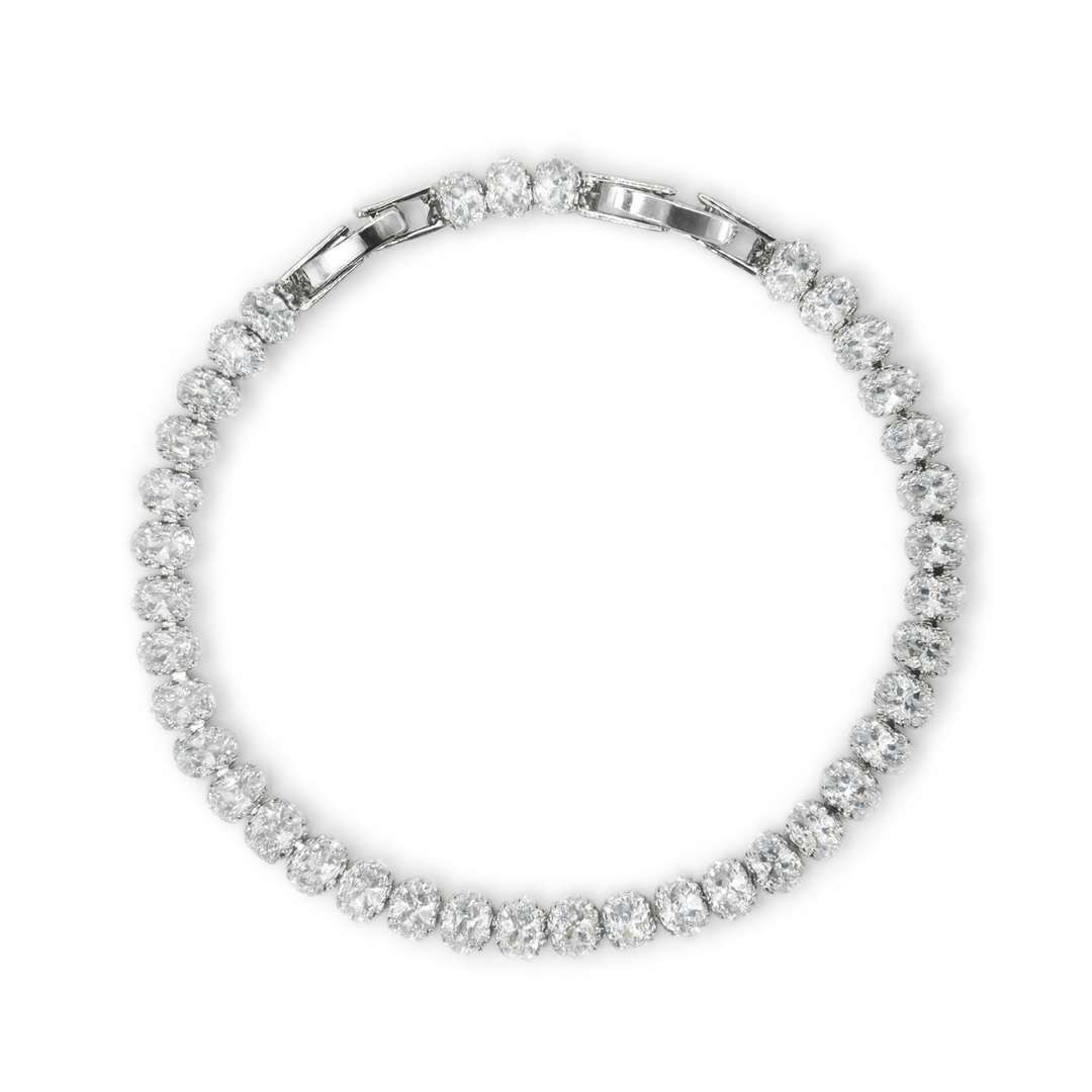 4mm | Oval Cut Su Yolu Bileklik