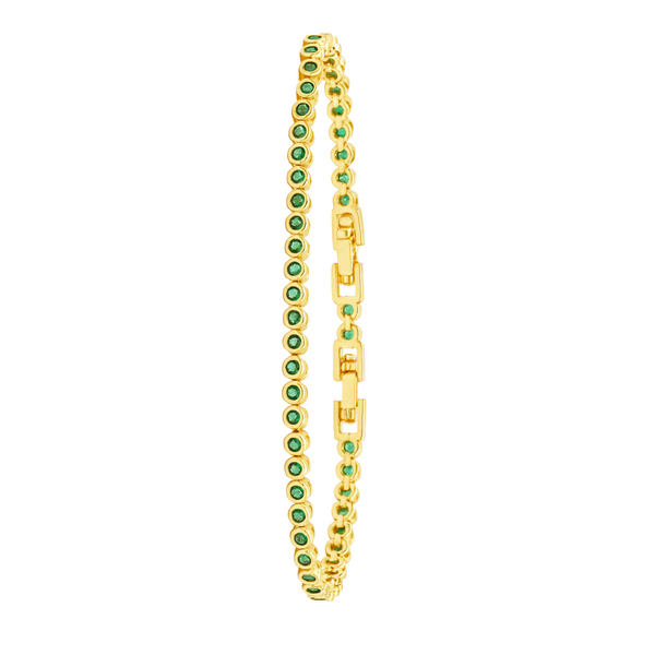 Green Stone Tennis Bracelet