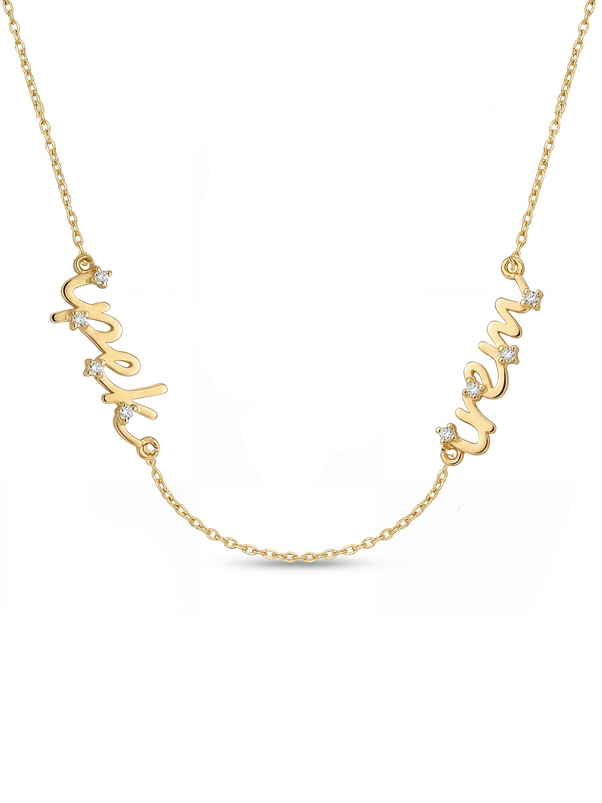 Valea Stone Embellished Name Necklace