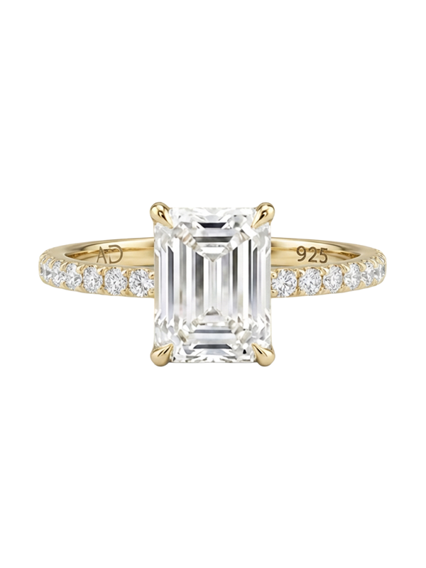 1.6CT | Emerald Cut Eternity Yüzük