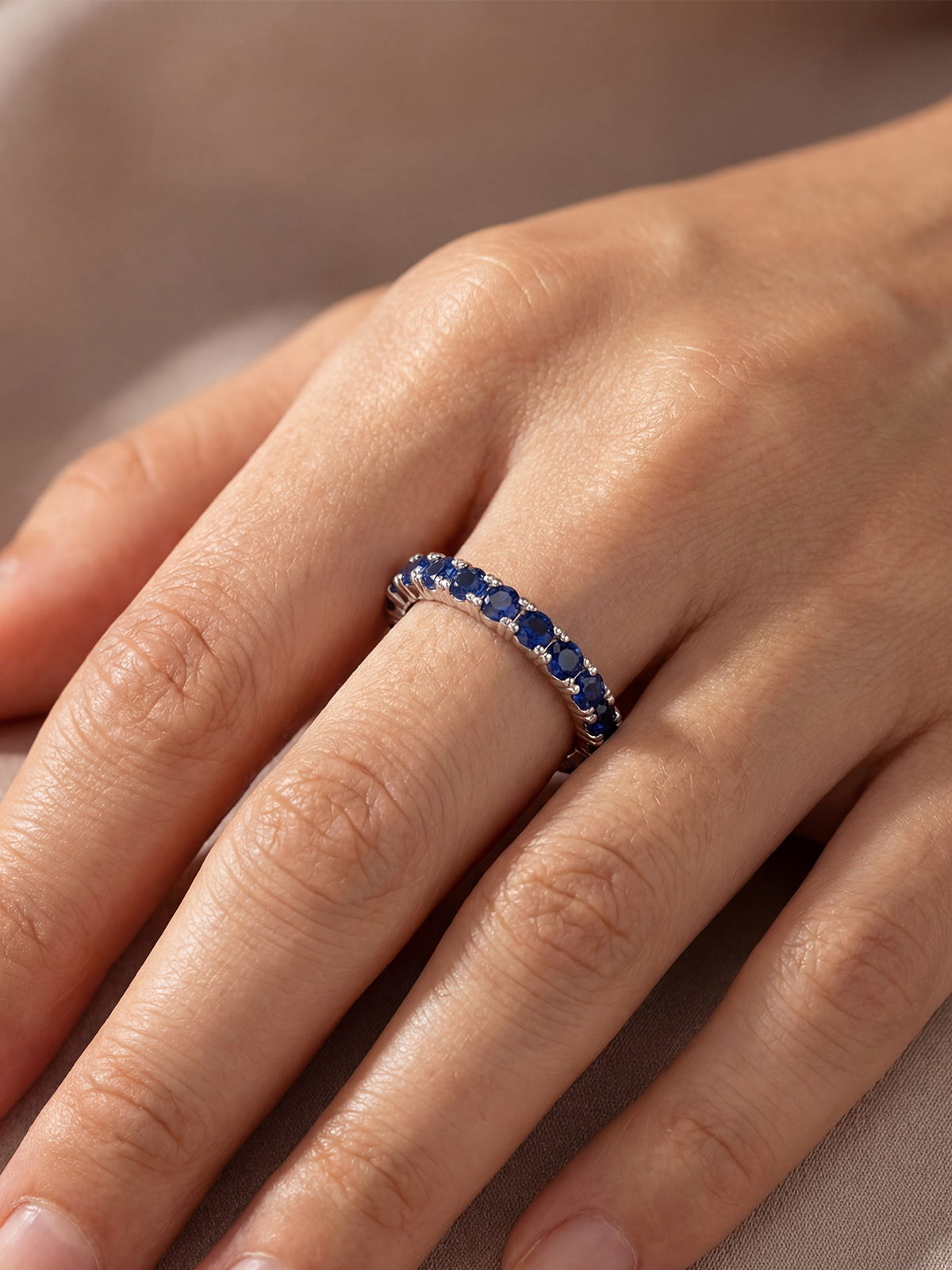 2MM | Dark Blue Full Eternity Ring