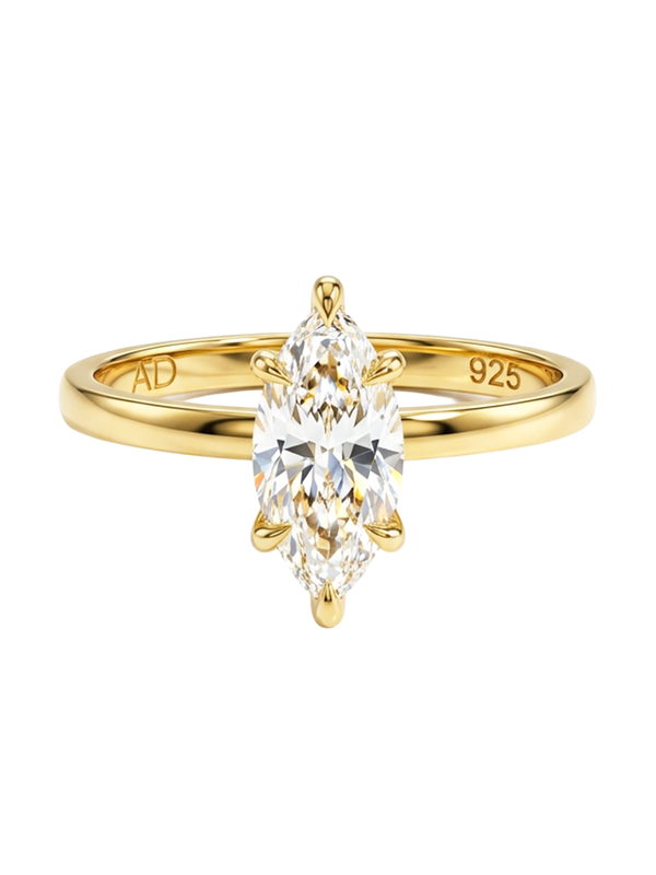 0.81CT | Marquise Cut Yüzük