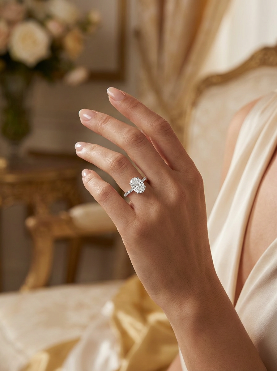 2.3CT | Oval Kesim Kolu Taşlı Yüzük
