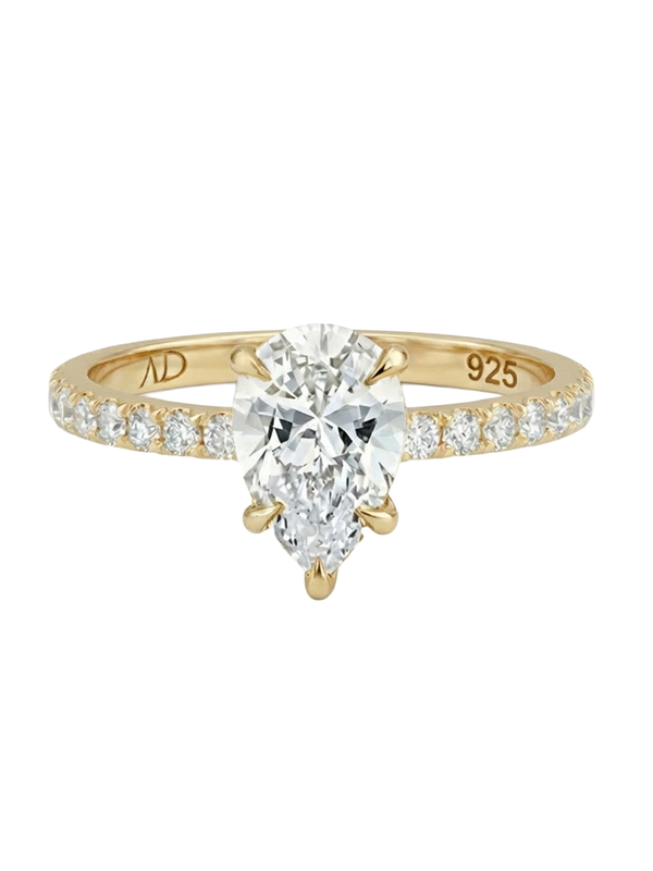 2.0CT | Pear Cut Eternity Yüzük