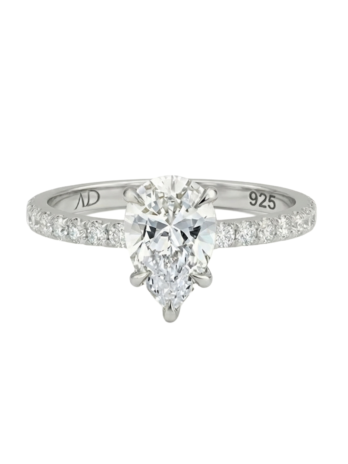 2.0CT | Pear Cut Eternity Yüzük