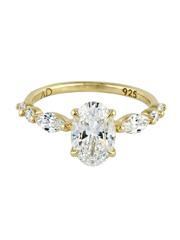 2.3CT | Oval Cut Flora Eternity Yüzük