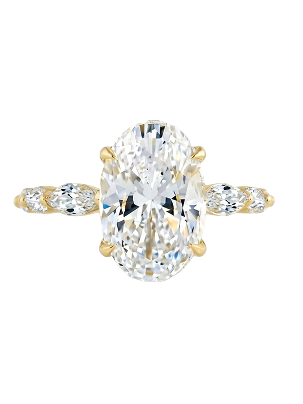 3.2CT | Oval Cut Flora Eternity Yüzük
