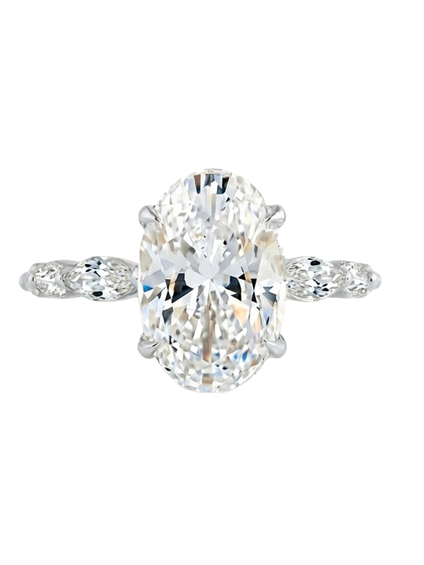 3.2CT | Oval Cut Flora Eternity Yüzük
