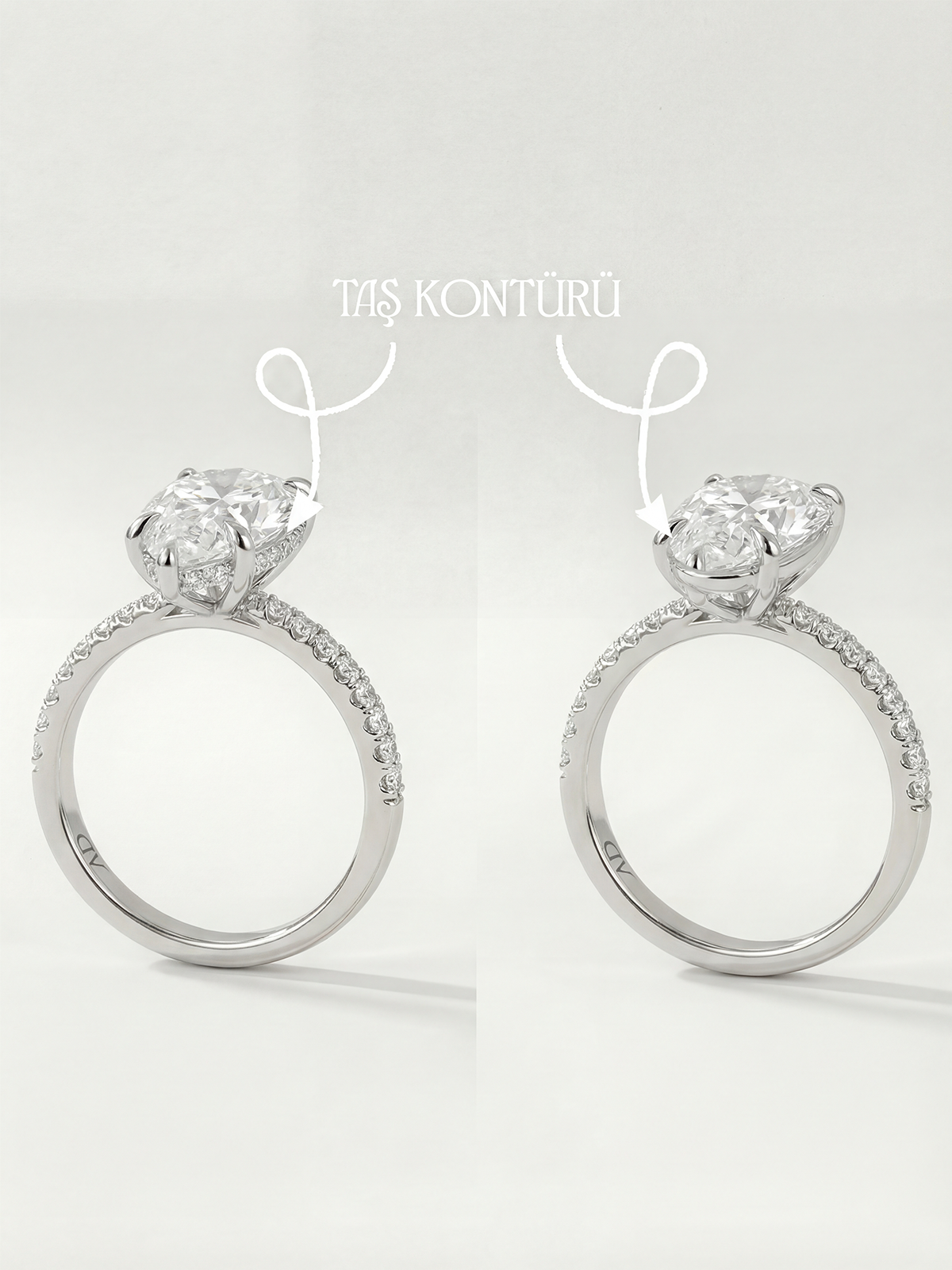 3.0CT | Damla Kesim Kolu Taşlı Yüzük