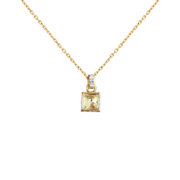 Aveline Butter Yellow Stone Necklace