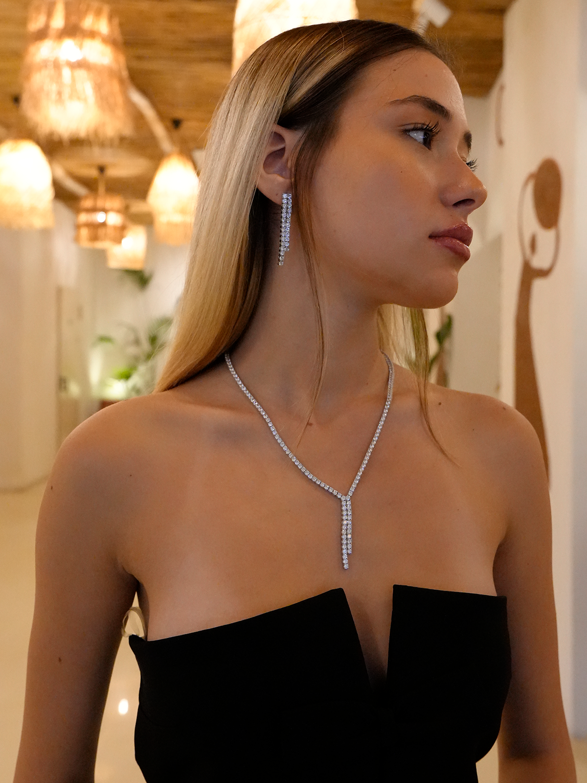 Aria Döküm Su Yolu Kolye - Küpe Set