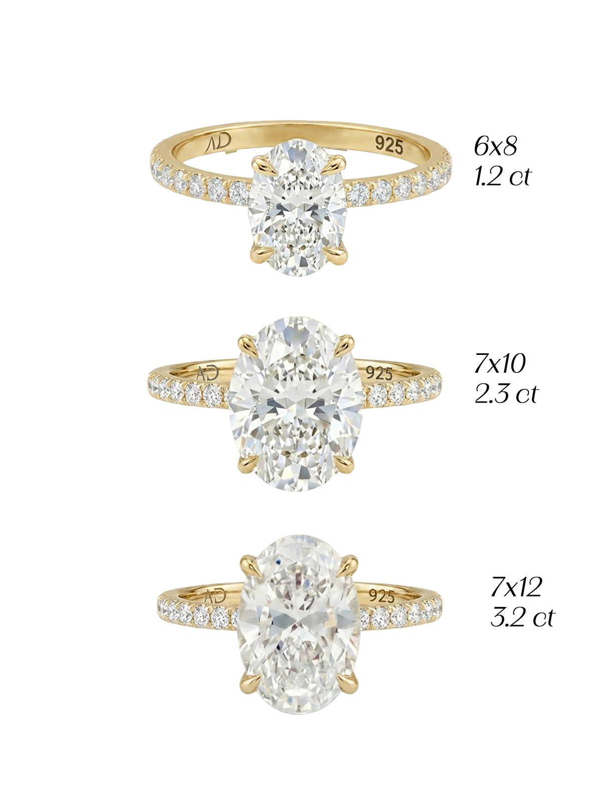 3.2CT | Oval Kesim Kolu Taşlı Yüzük